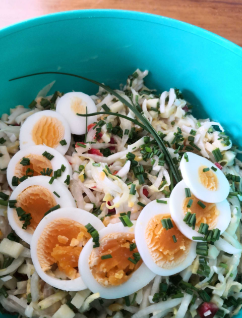 Witlofsalade met ei